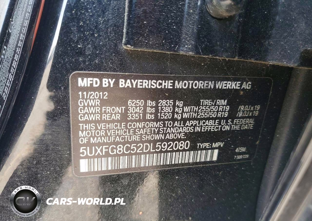 2013 BMW X6 xDrive50I VIN:5UXFG8C52DL592080 - 13
