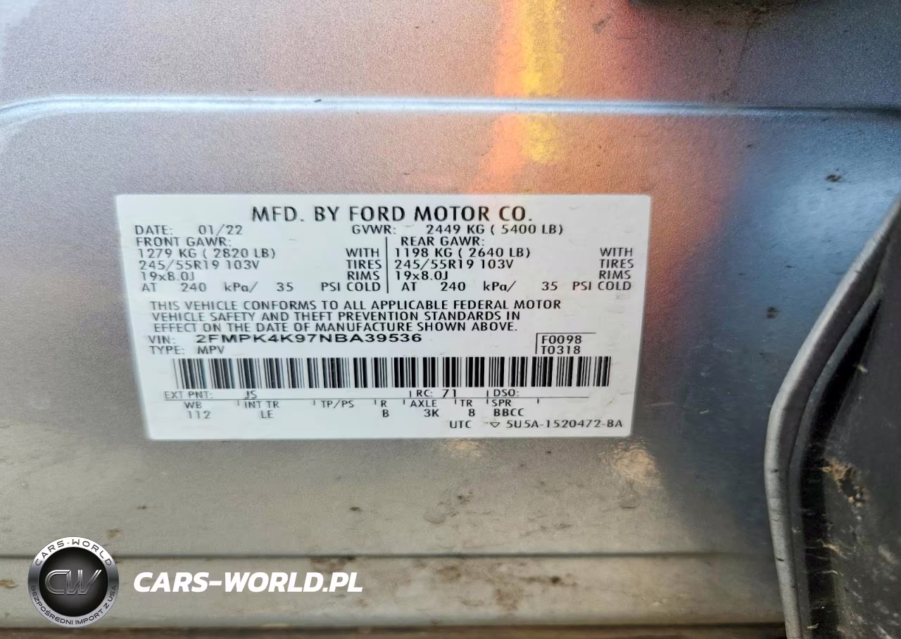 2022 Ford Edge Titanium VIN:2FMPK4K97NBA39536 - 13