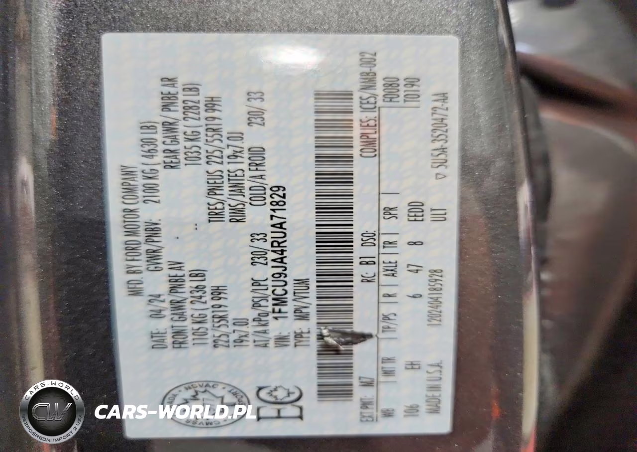 2024 Ford Escape Platinum VIN:1FMCU9JA4RUA71829 - 13