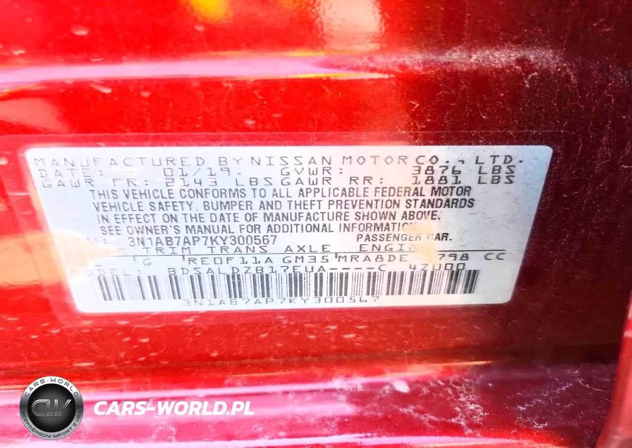 2019 Nissan Sentra Sv VIN:3N1AB7AP7KY300567 - 12