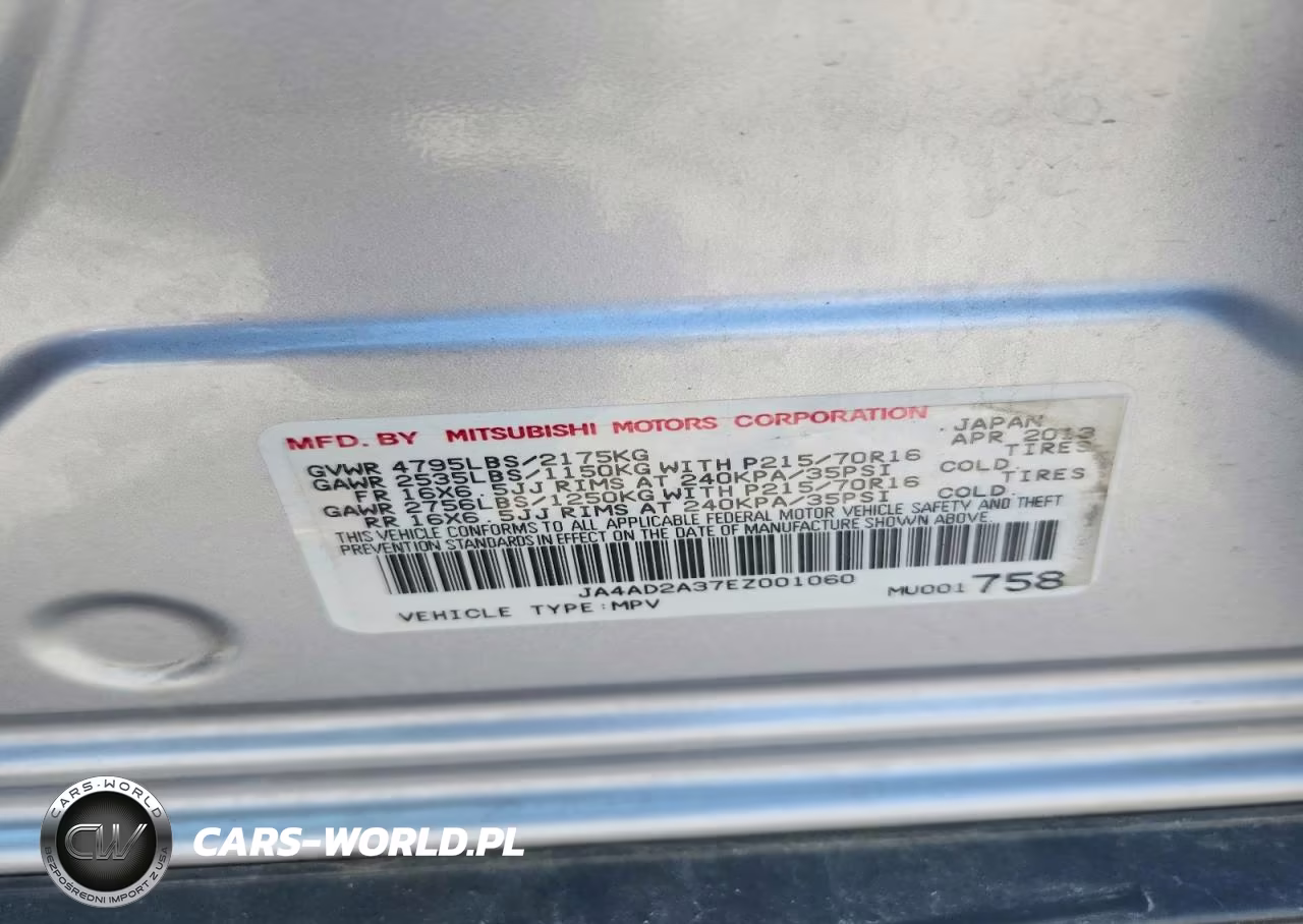 2014 Mitsubishi Outlander Es VIN:JA4AD2A37EZ001060 - 13