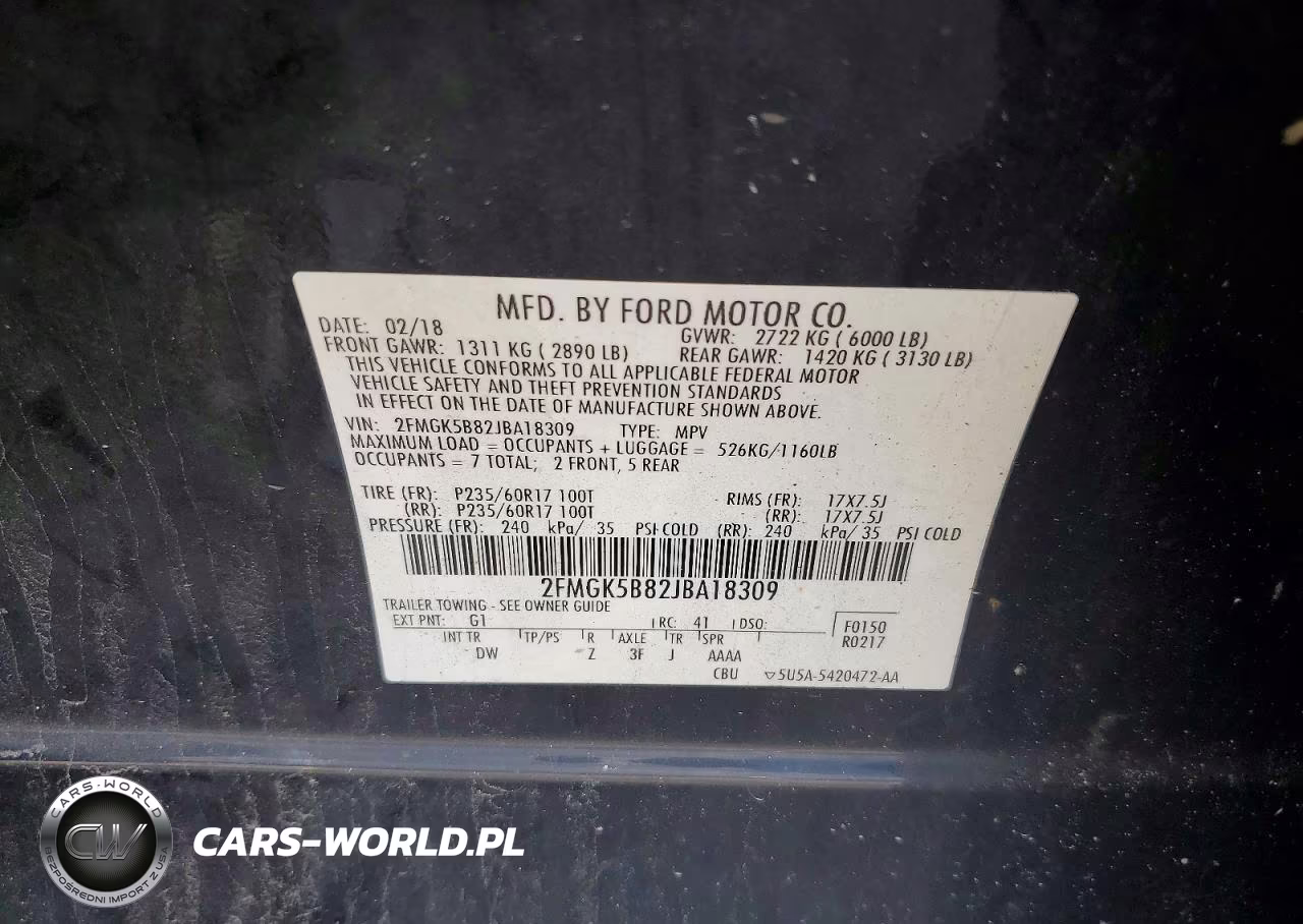 2018 Ford Flex Se VIN:2FMGK5B82JBA18309 - 12