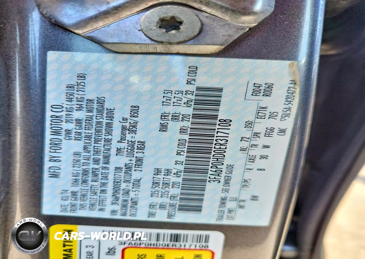2014 Ford Fusion Se VIN:3FA6P0HD0ER317108 - 12