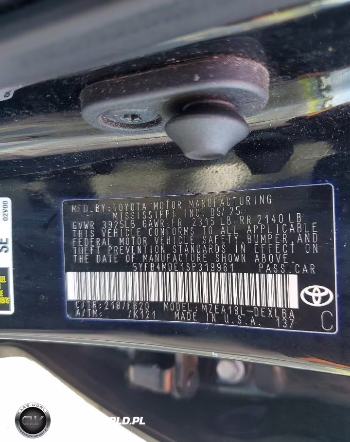2025 Toyota Corolla Le VIN:5YFB4MDE1SP319961 - 12