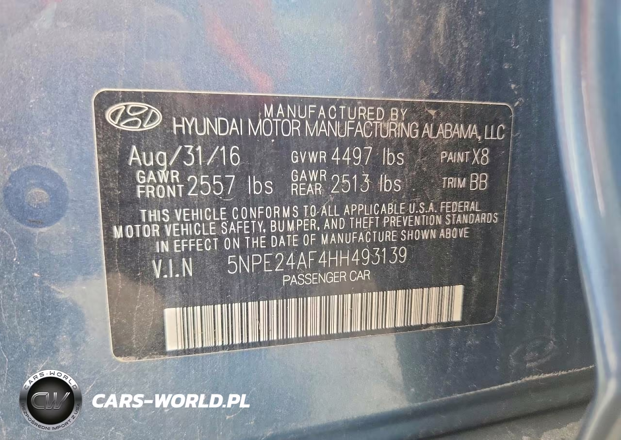 2017 Hyundai Sonata Se VIN:5NPE24AF4HH493139 - 12