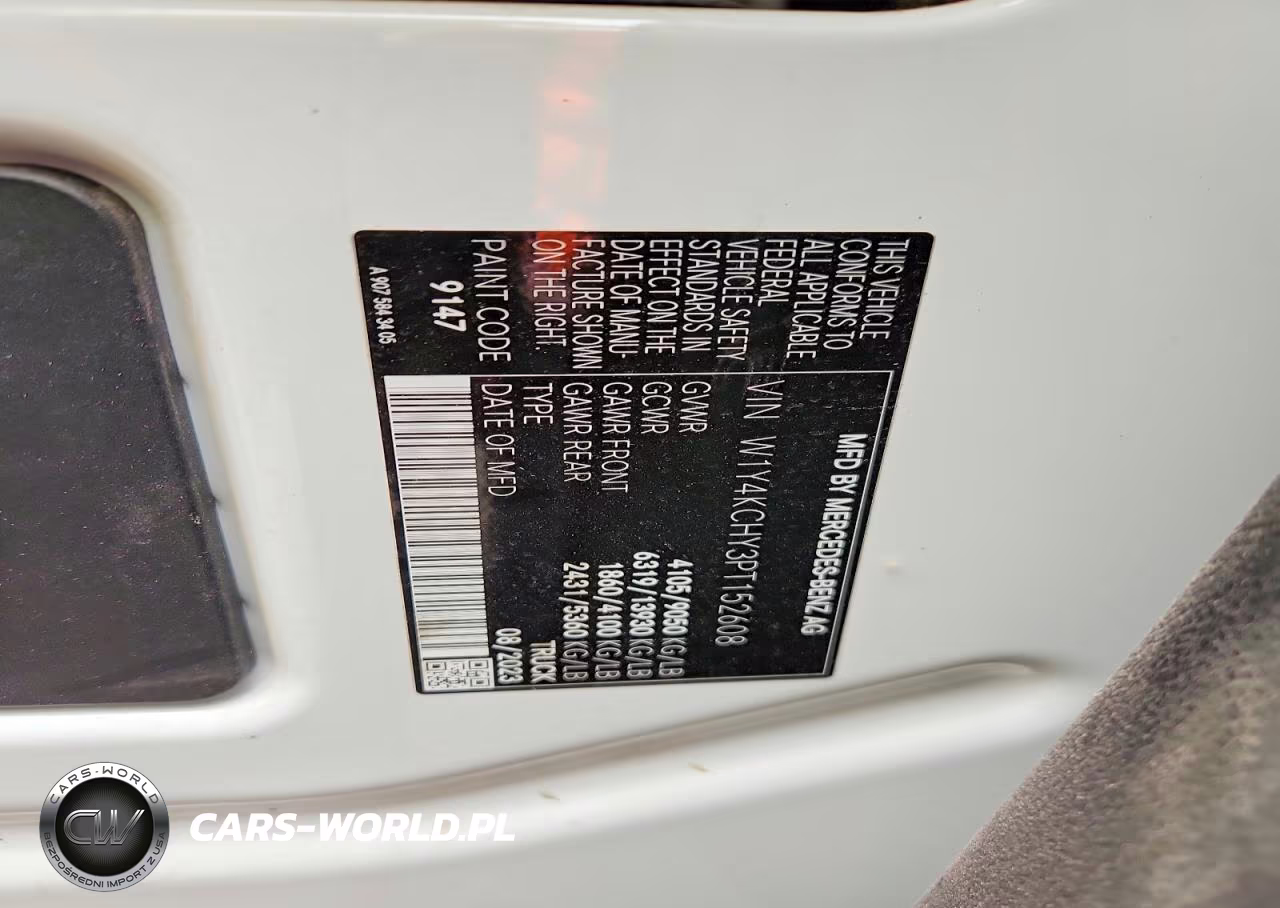 2023 Mercedes-Benz Sprinter 2500 VIN:W1Y4KCHY3PT152608 - 13