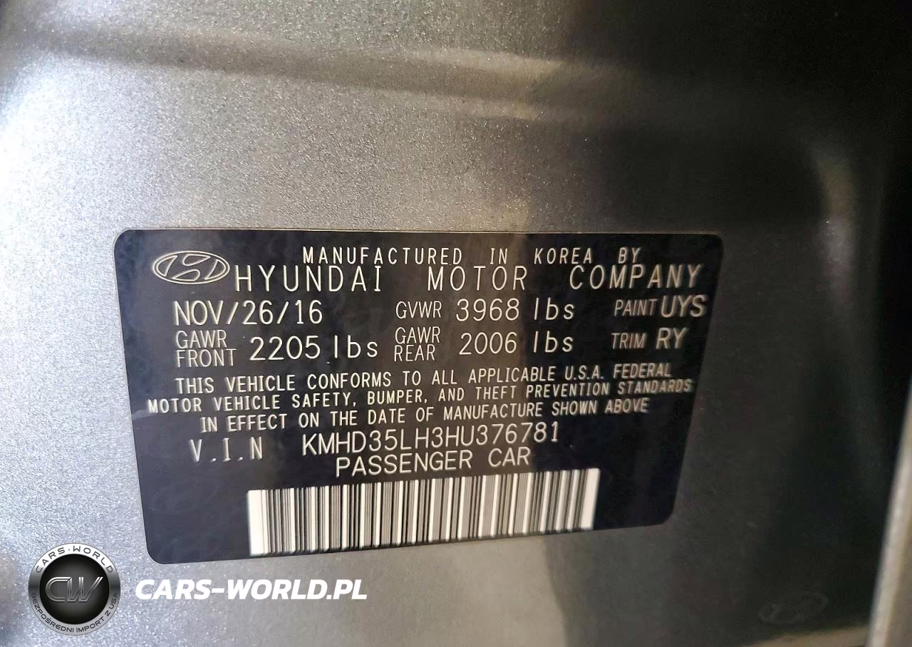 2017 Hyundai Elantra Gt VIN:KMHD35LH3HU376781 - 12