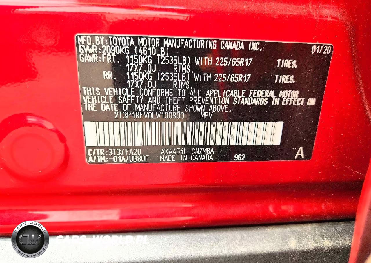 2020 Toyota Rav4 Xle VIN:2T3P1RFV0LW100800 - 12