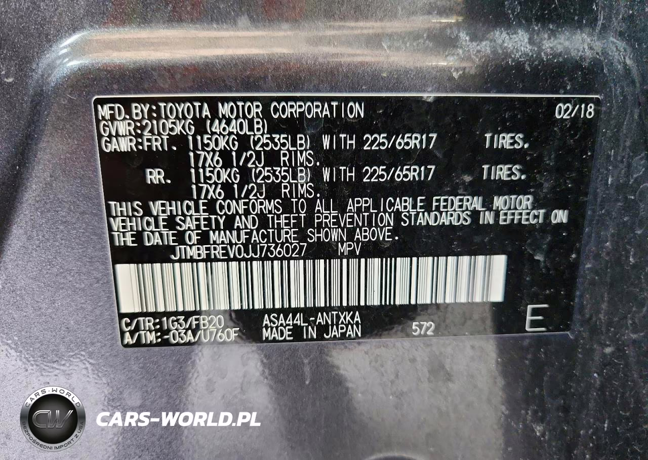 2018 Toyota Rav4 Le VIN:JTMBFREV0JJ736027 - 12