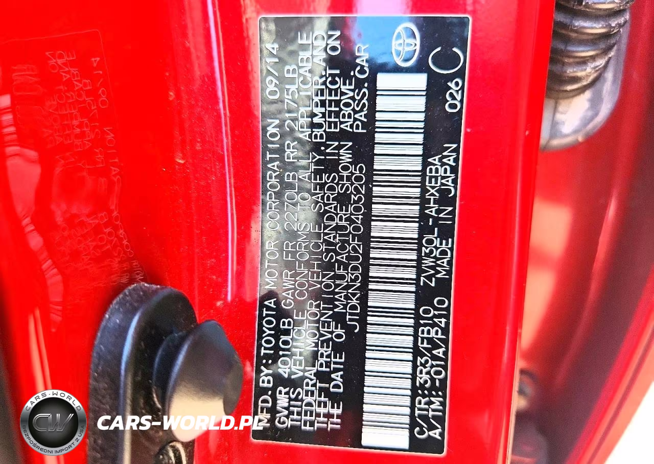 2015 Toyota Prius Two VIN:JTDKN3DU2F0403205 - 12