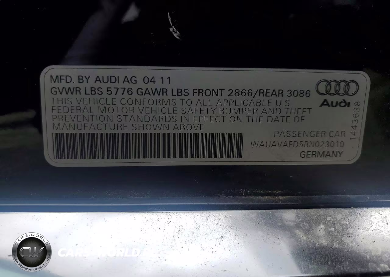 2011 Audi A8 Quattro VIN:WAUAVAFD5BN023010 - 12