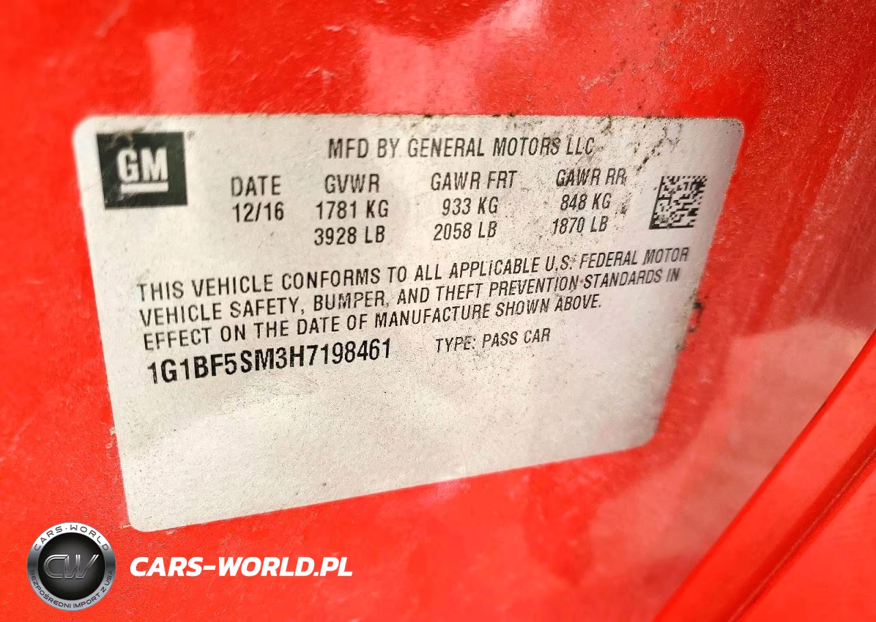 2017 Chevrolet Cruze Premier VIN:1G1BF5SM3H7198461 - 12