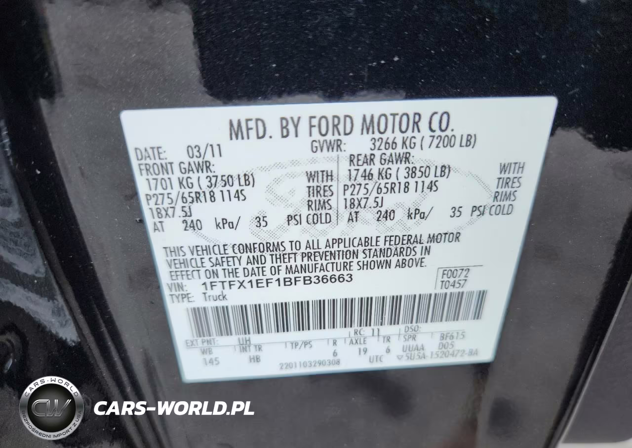 2011 Ford F150 Super Cab VIN:1FTFX1EF1BFB36663 - 12