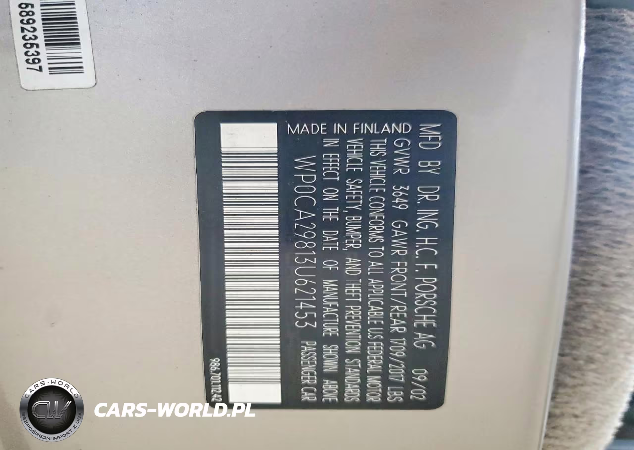 2003 Porsche Boxster VIN:WP0CA29813U621453 - 12
