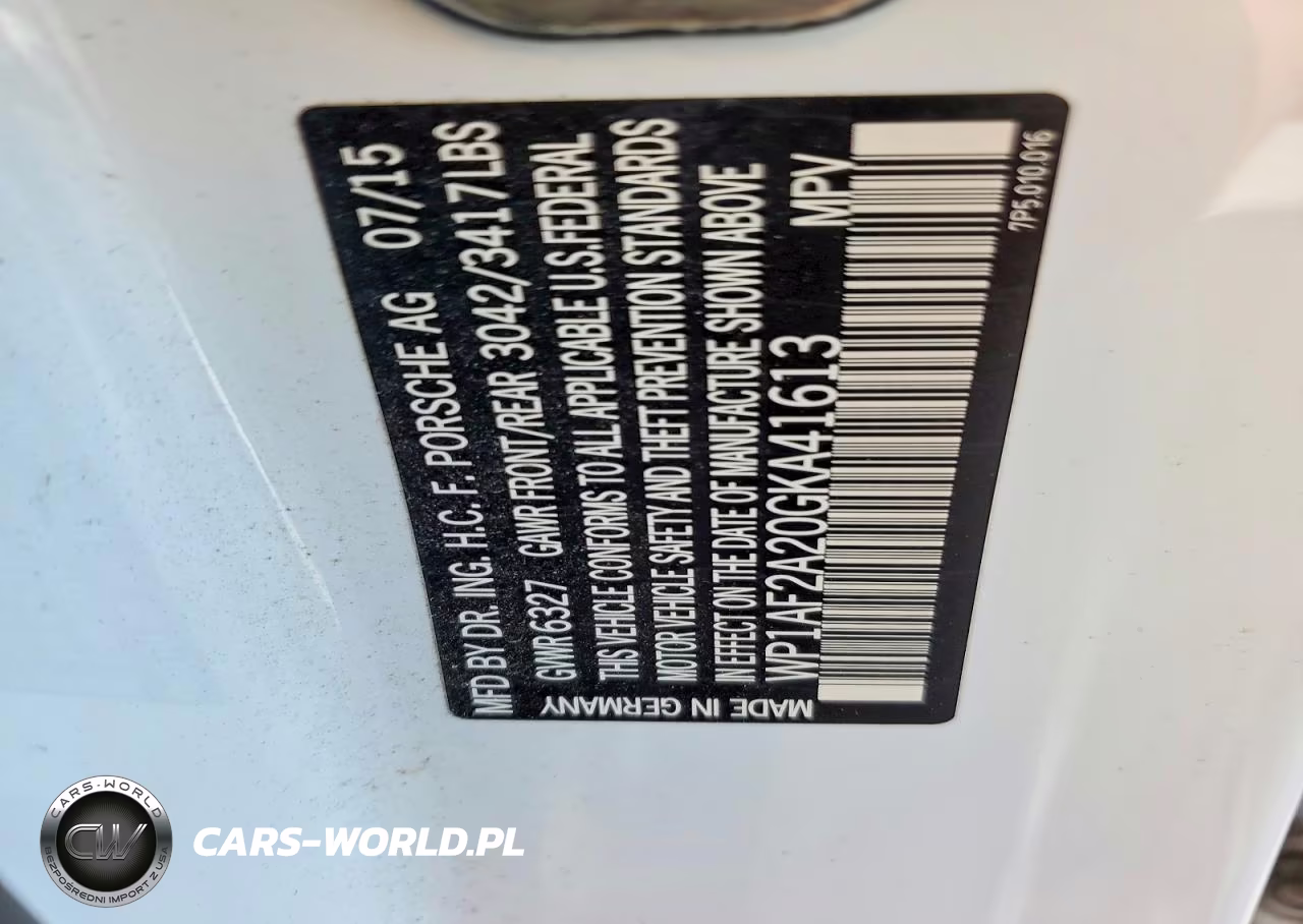 2016 Porsche Cayenne VIN:WP1AF2A20GKA41613 - 13