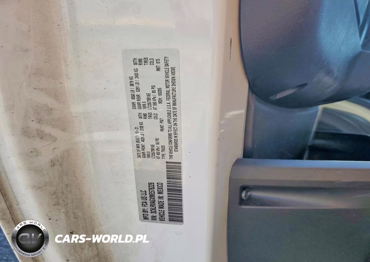 2021 Ram Promaster 1500 1500 Standard VIN:3C6LRVAGXME576226 - 13