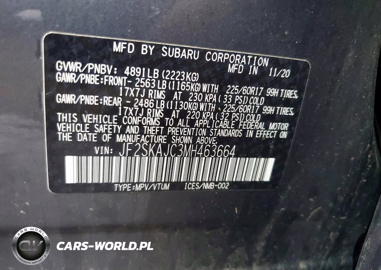 2021 Subaru Forester Premium VIN:JF2SKAJC3MH463664 - 13