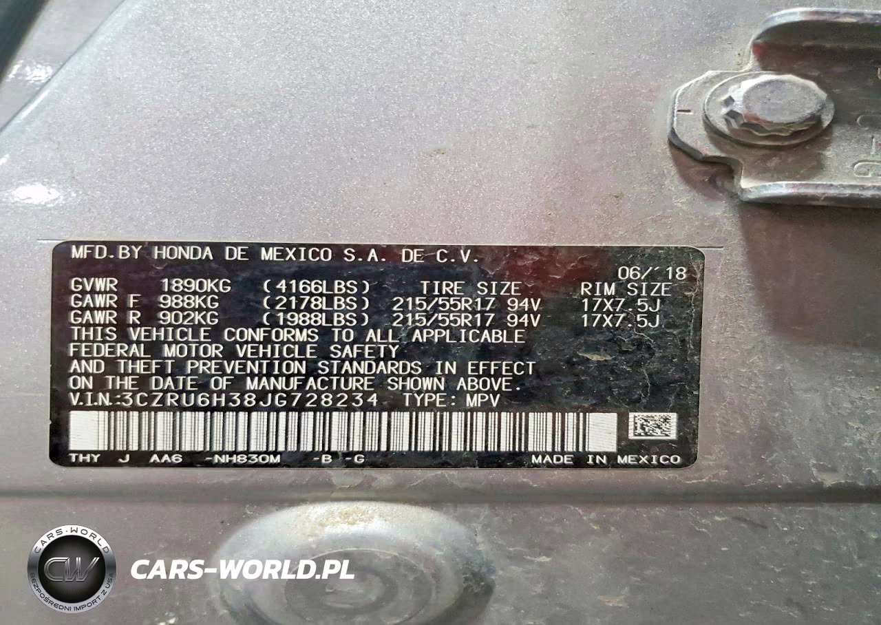 2018 Honda Hr-V Lx VIN:3CZRU6H38JG728234 - 13