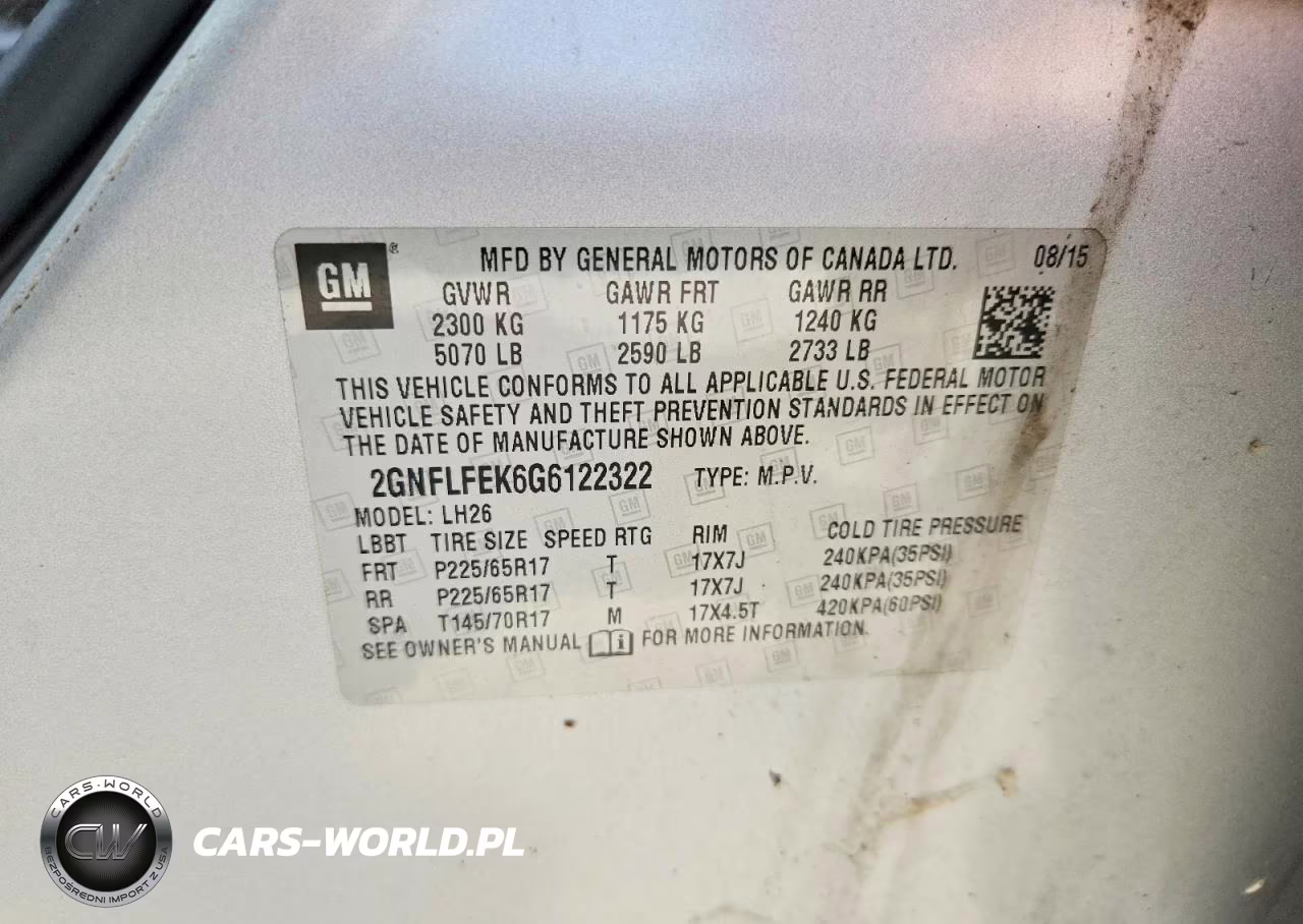 2016 Chevrolet Equinox Lt VIN:2GNFLFEK6G6122322 - 13