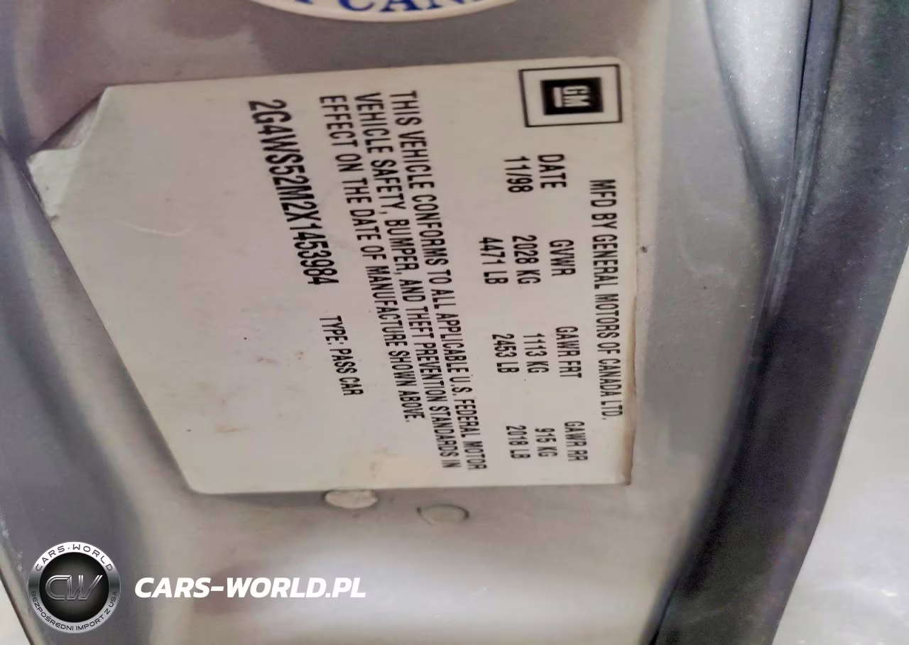 1999 Buick Century Custom VIN:2G4WS52M2X1453984 - 12