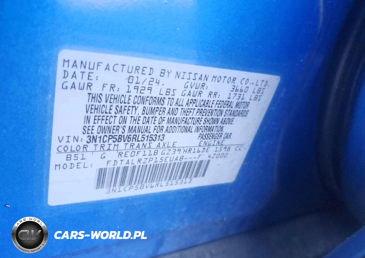 2024 Nissan Kicks S VIN:3N1CP5BV6RL515313 - 12