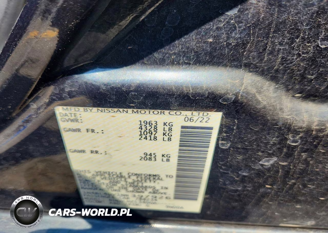2022 Nissan Altima Sv VIN:1N4BL4DV1NN397926 - 12