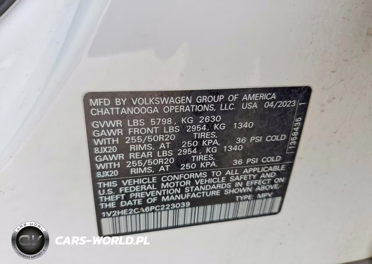 2023 Volkswagen Atlas Cross Sport Se VIN:1V2HE2CA6PC223039 - 13