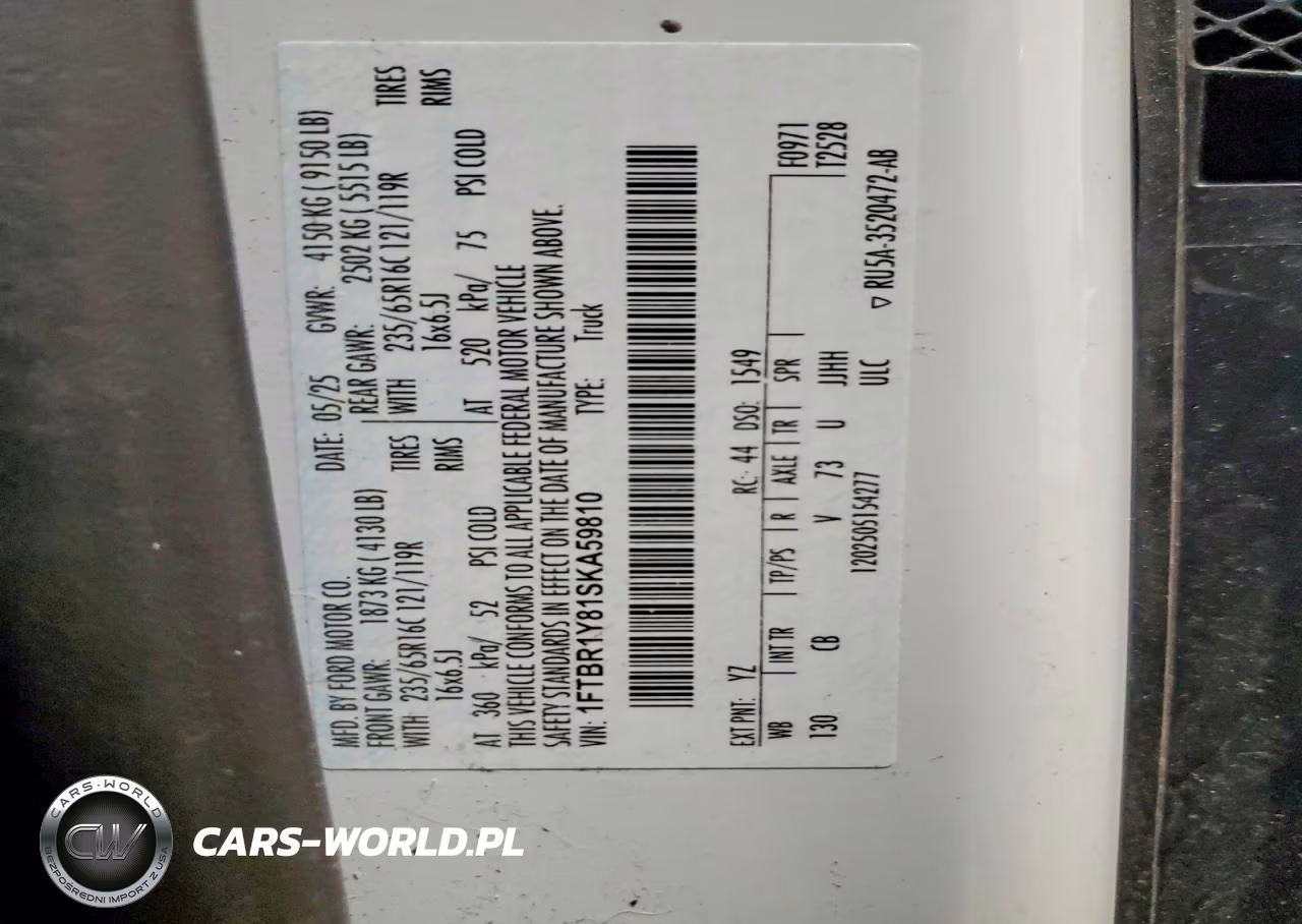 2025 Ford Transit T-250 VIN:1FTBR1Y81SKA59810 - 12