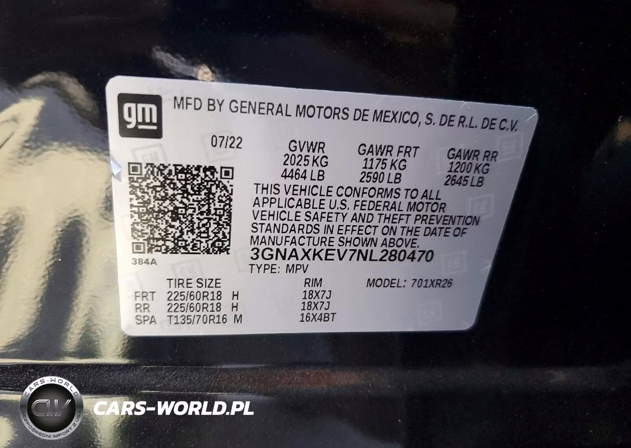 2022 Chevrolet Equinox Lt VIN:3GNAXKEV7NL280470 - 14