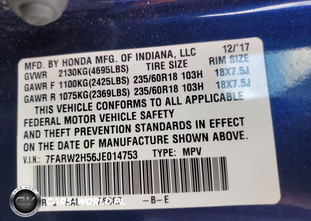 2018 Honda Cr-V Ex VIN:7FARW2H56JE014753 - 13