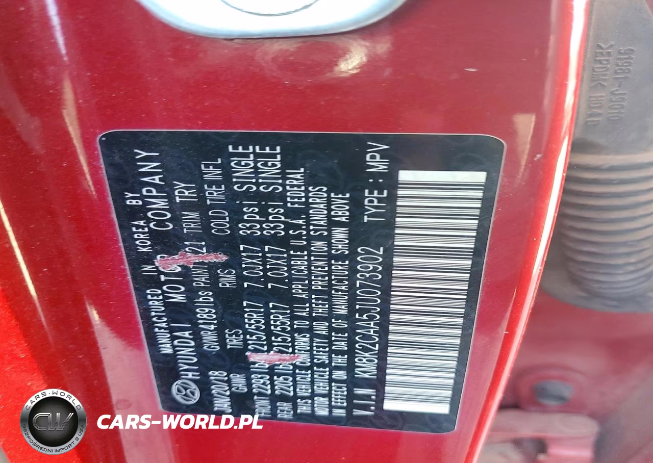 2018 Hyundai Kona Sel VIN:KM8K2CAA5JU073902 - 12