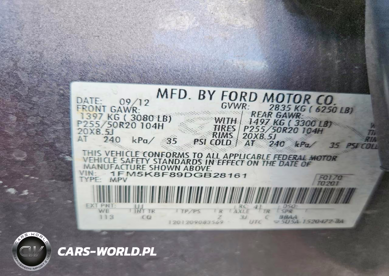2013 Ford Explorer Limited VIN:1FM5K8F89DGB28161 - 12