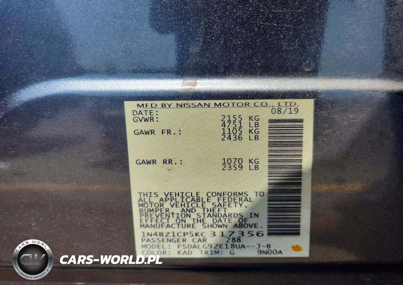 2019 Nissan Leaf Sl Plus VIN:1N4BZ1CP5KC317356 - 13