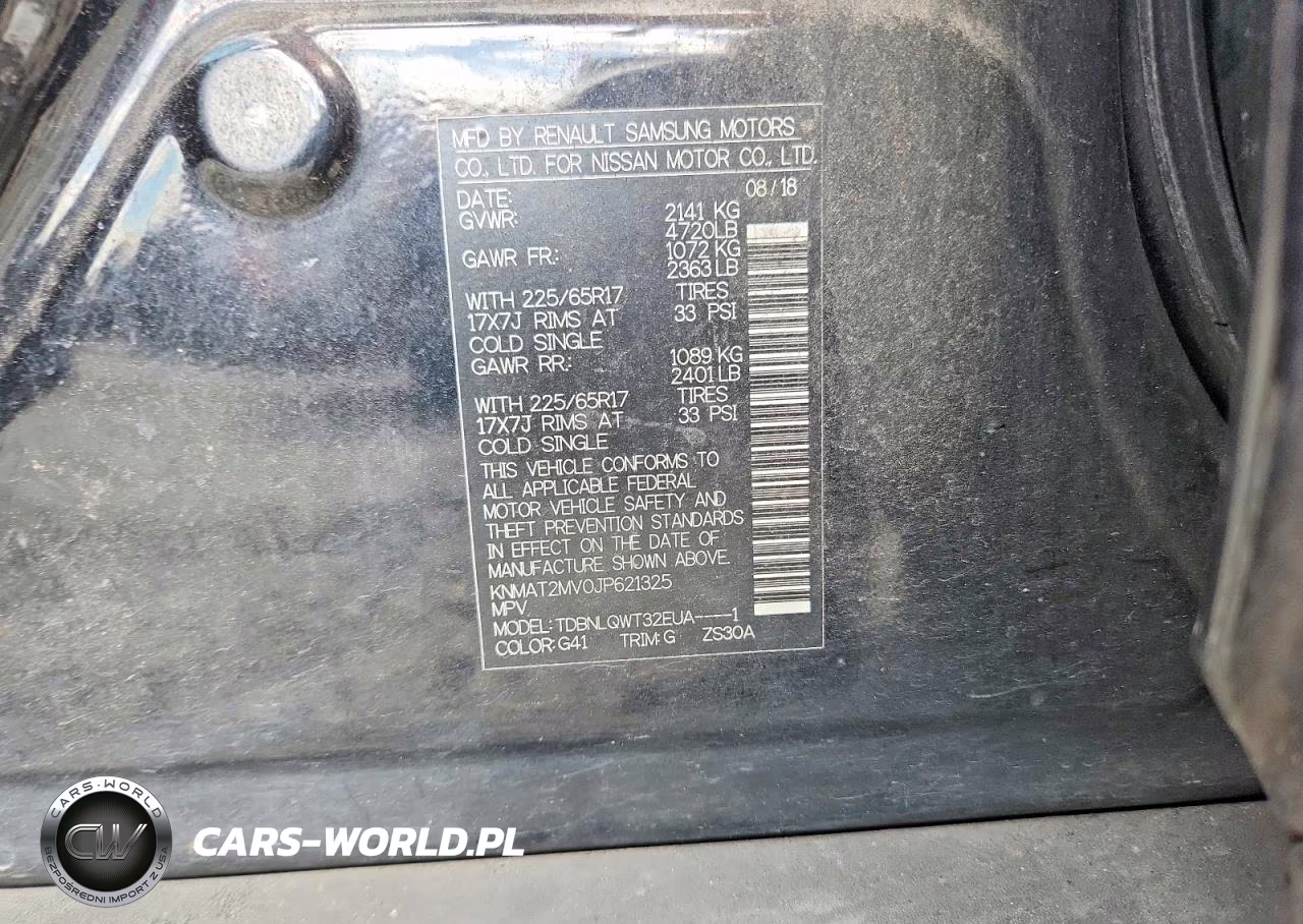 2018 Nissan Rogue Sv VIN:KNMAT2MV0JP621325 - 13