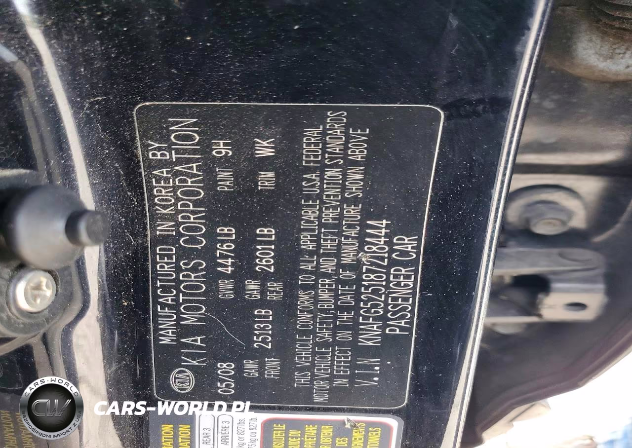 2008 Kia Rondo Lx VIN:KNAFG525187218444 - 13