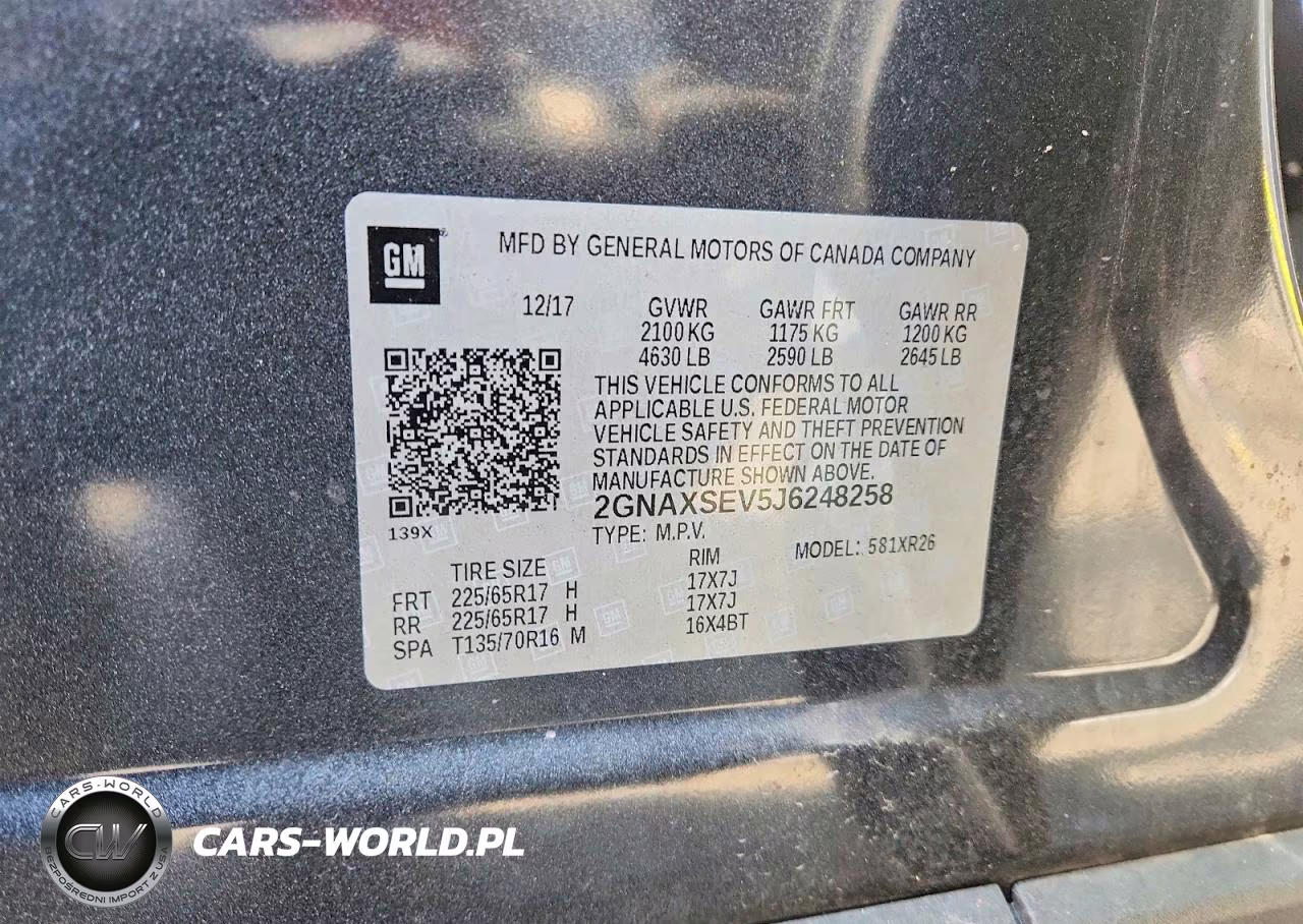 2018 Chevrolet Equinox Lt VIN:2GNAXSEV5J6248258 - 13
