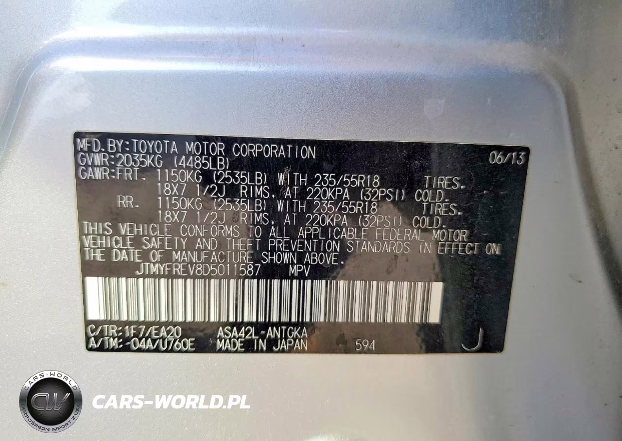 2013 Toyota Rav4 Limited VIN:JTMYFREV8D5011587 - 12