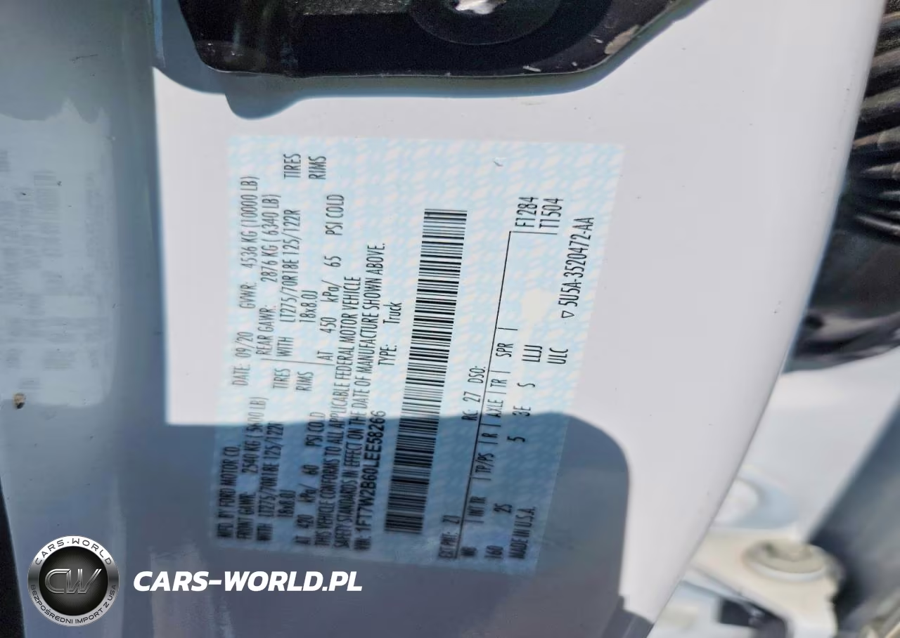2020 Ford F250 Super Duty VIN:1FT7W2B60LEE58266 - 12
