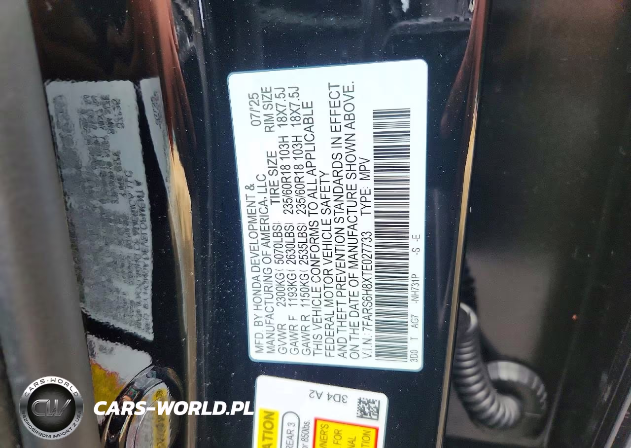 2026 Honda Cr-V Sport-L VIN:7FARS6H8XTE027733 - 13