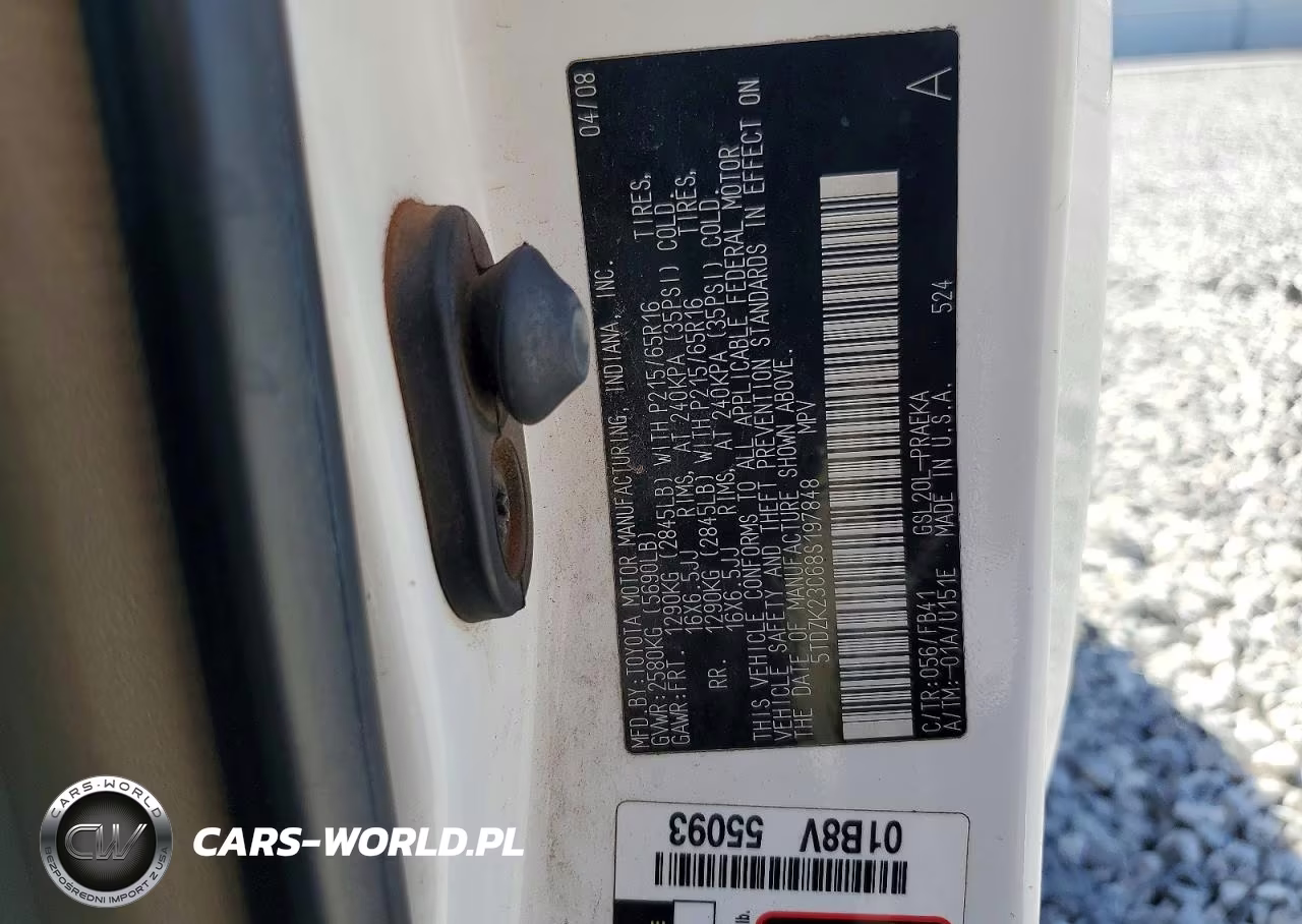 2008 Toyota Sienna Ce 8-Passenger VIN:5TDZK23C68S197848 - 13