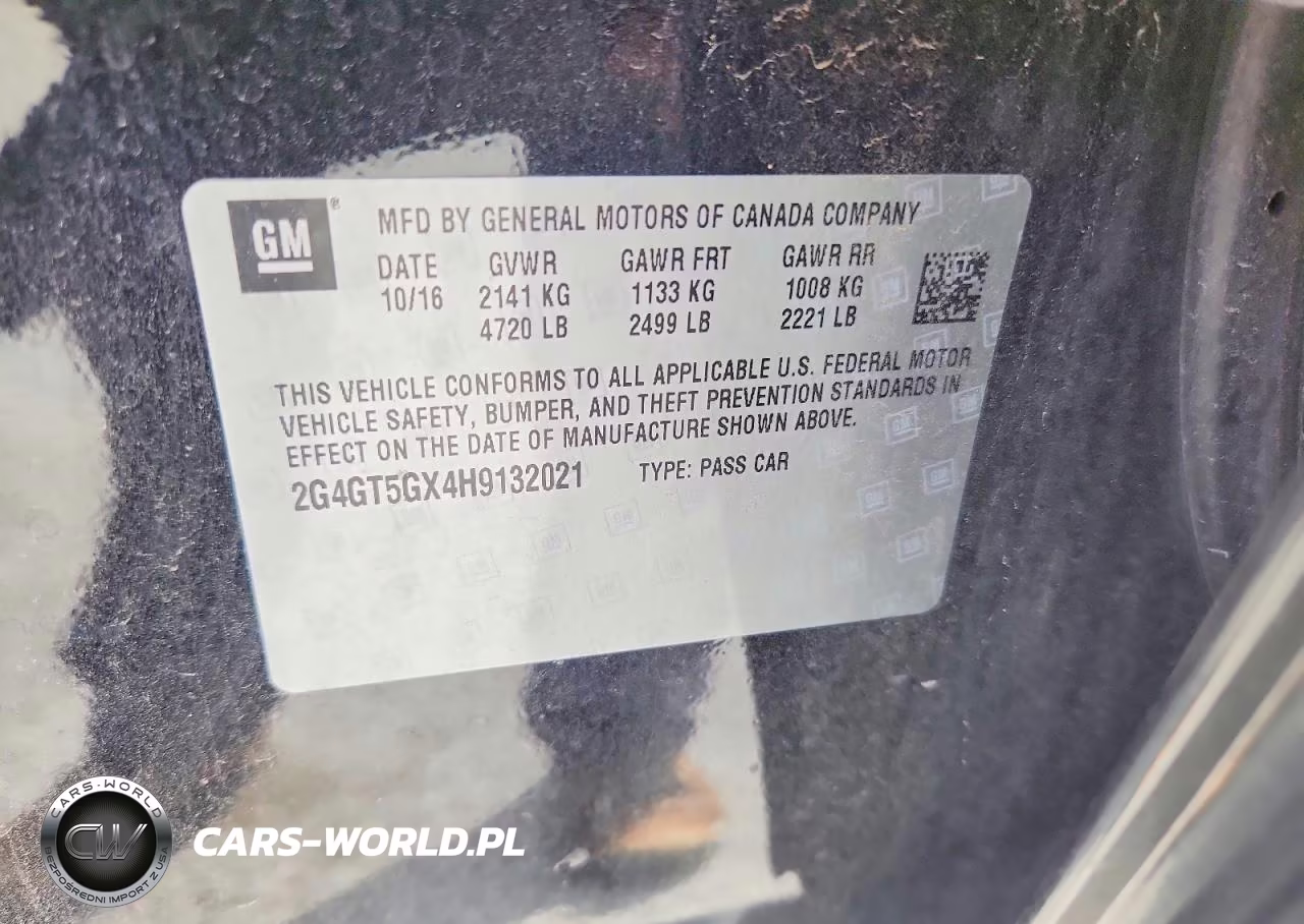 2017 Buick Regal Gs VIN:2G4GT5GX4H9132021 - 12