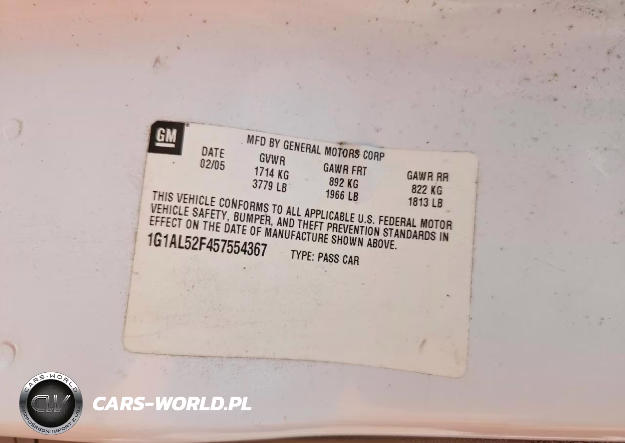 2005 Chevrolet Cobalt Ls VIN:1G1AL52F457554367 - 12