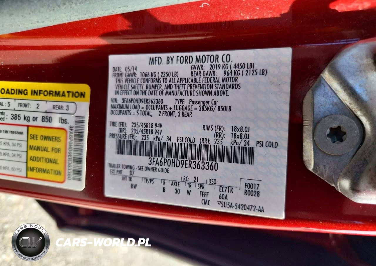 2014 Ford Fusion Se VIN:3FA6P0HD9ER363360 - 12