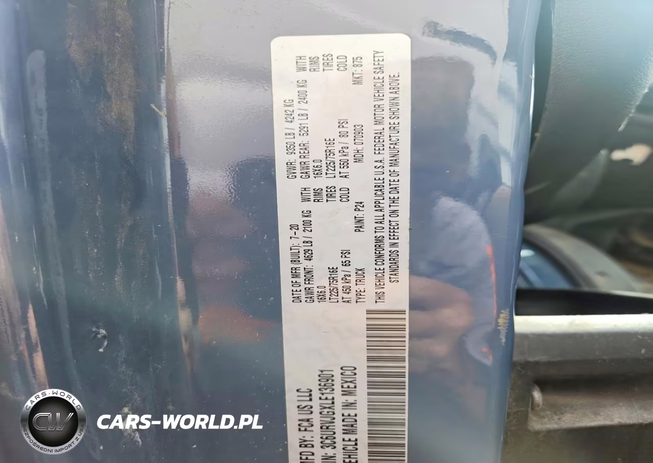 2020 Ram Promaster 3500 Delivery Van VIN:3C6URVJGXLE136901 - 13