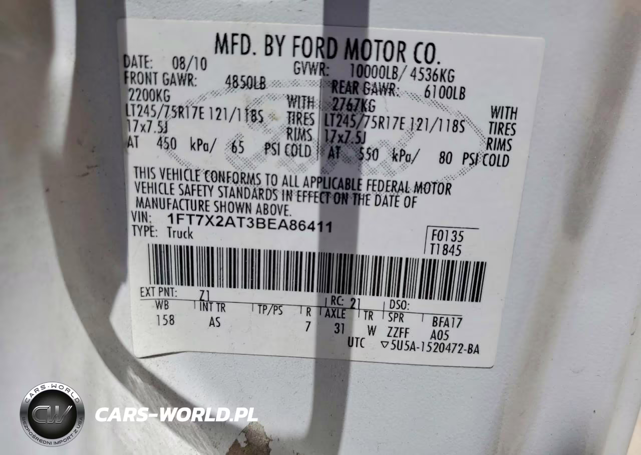 2011 Ford F250 Super Duty VIN:1FT7X2AT3BEA86411 - 12