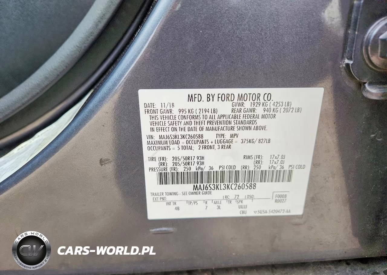 2019 Ford Ecosport Titanium VIN:MAJ6S3KL3KC260588 - 13