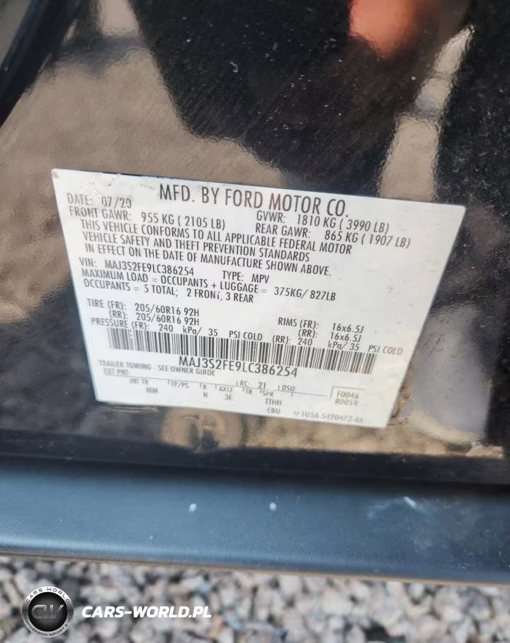 2020 Ford Ecosport S VIN:MAJ3S2FE9LC386254 - 13