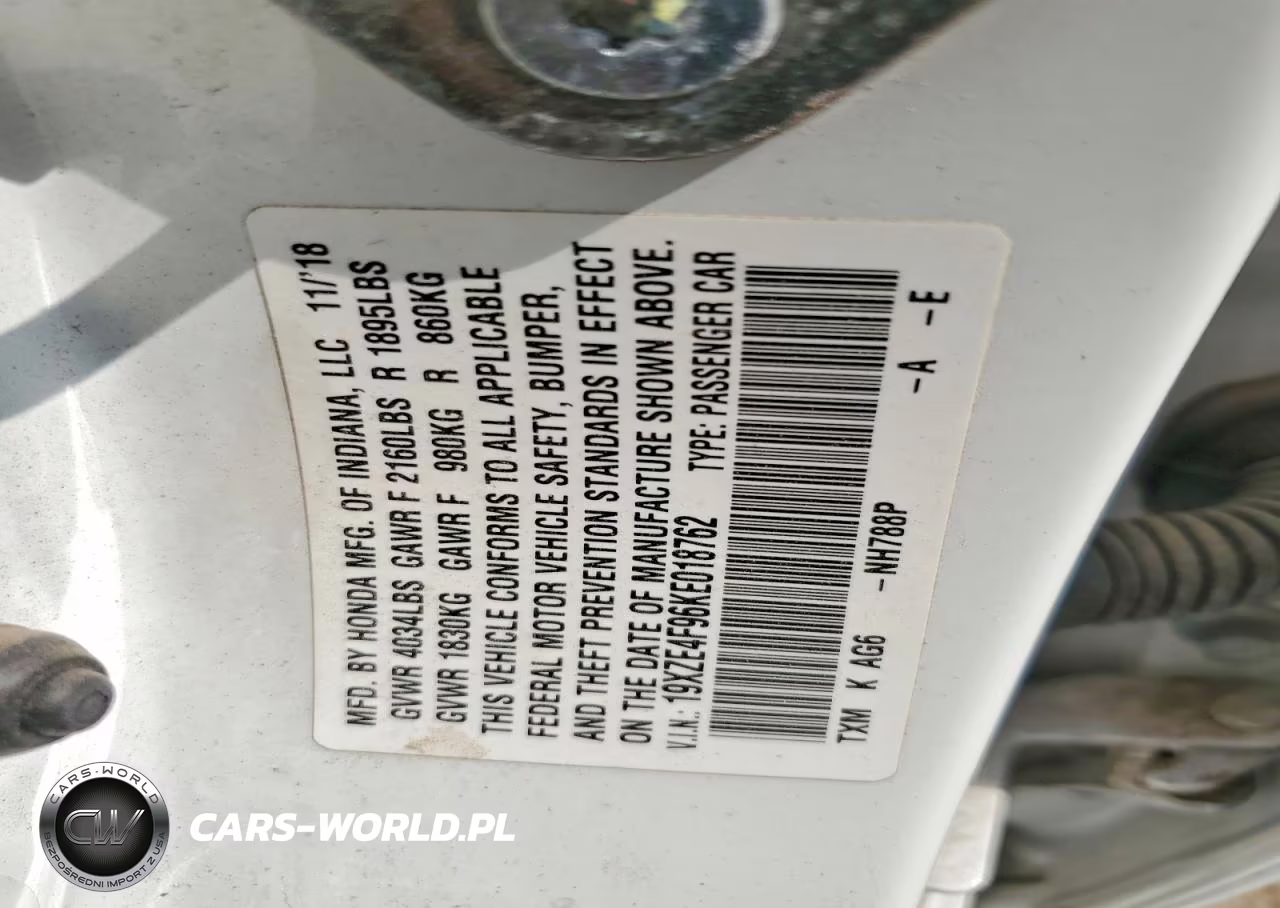 2019 Honda Insight Touring VIN:19XZE4F96KE018762 - 13