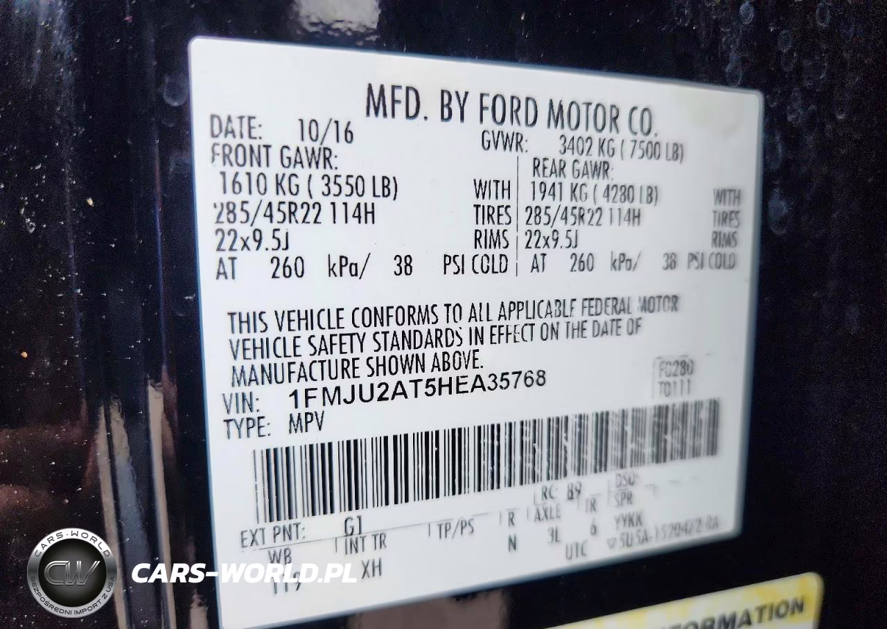 2017 Ford Expedition Limited VIN:1FMJU2AT5HEA35768 - 12