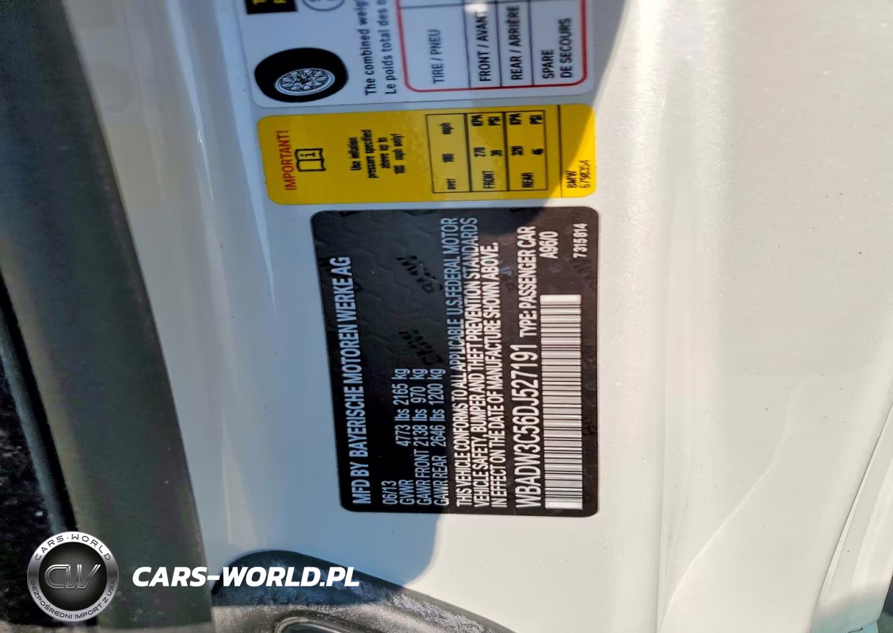 2013 BMW 328 I VIN:WBADW3C56DJ527191 - 13